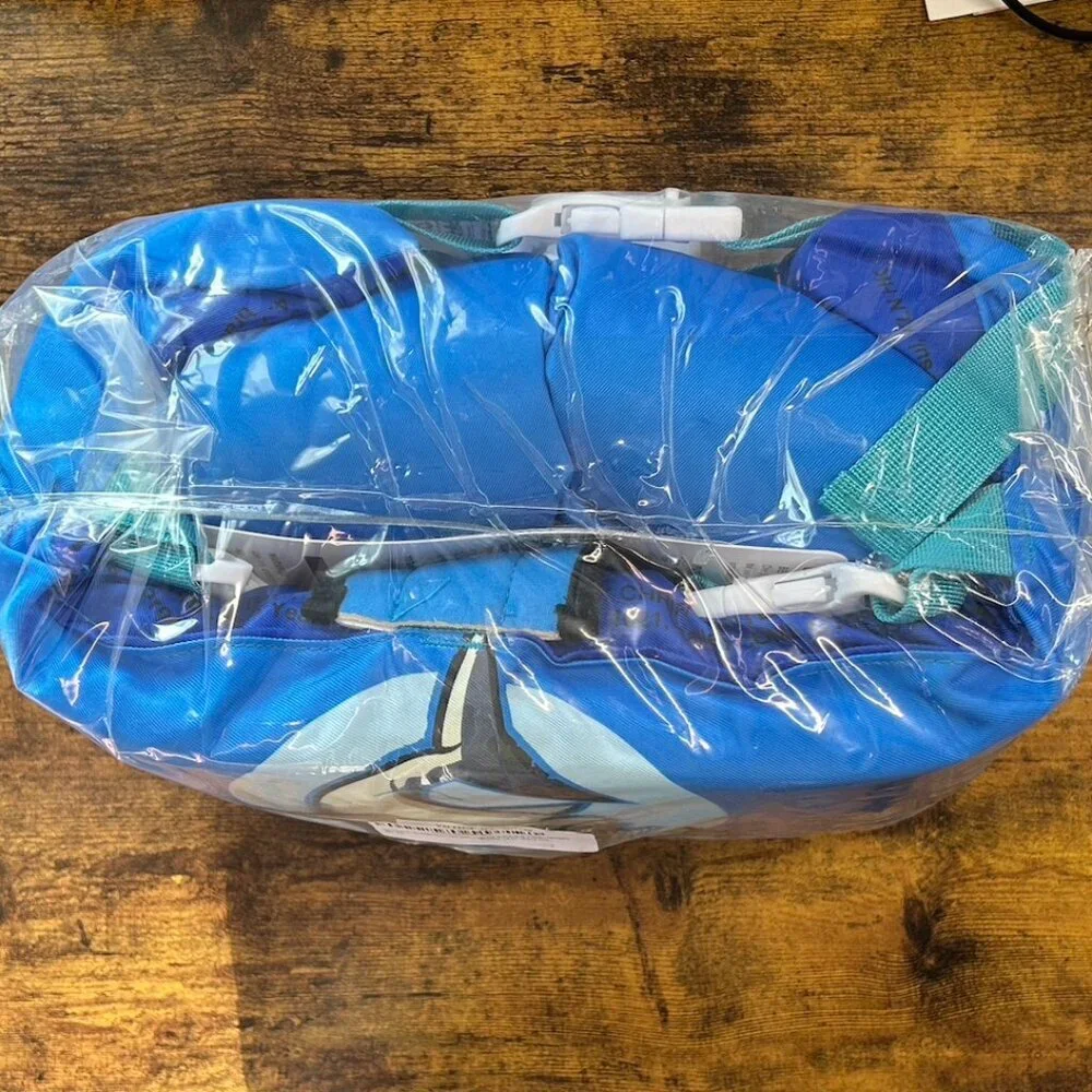 🦈 Chriffer Blue Shark Kids Swim Vest Life Jacket 30-55 lbs Toddler Floaties - Picture 3 of 7